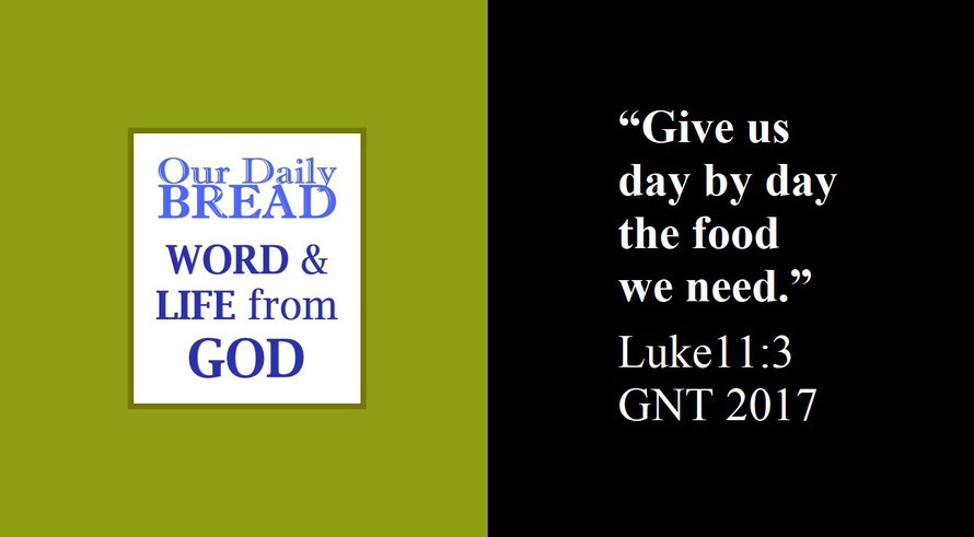 Faith Expression Artwork about Our Daily Bread and Bible Verse Luke 11:3 - “Give us day by day the food we need.”