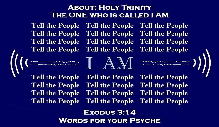 Faith Expression Artwork about “I AM” and Bible Verse Exodus 3:14 with the Title, “The ONE who is called I AM,” and Subtitle, “Tell the People I AM” on the Internet 