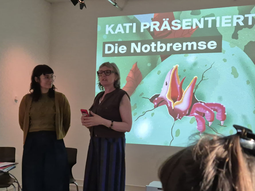 Kati Rickenbach (links) mit Susann Wintsch © Kunstwirtschaftler