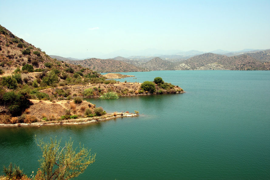 Kalvassos Reservoir in June 2012 looking up towards my viewpoint in January 2013