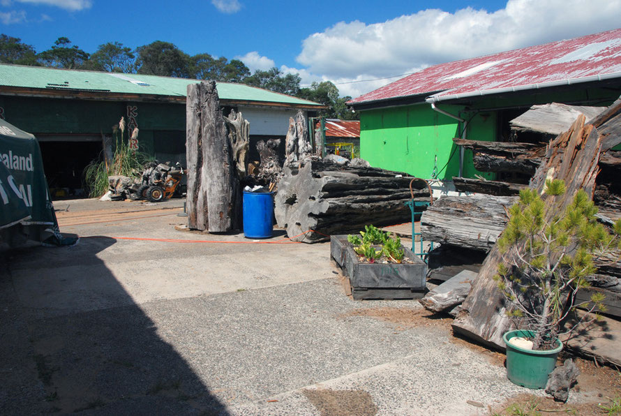 The yard of the Art Workshop at Te Hana north of Wellsford on SH1. 