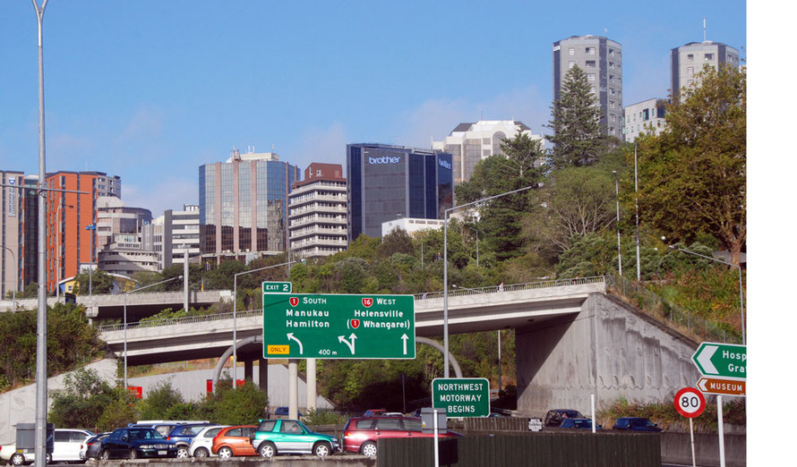 Modern Auckland to the east of the Central Business District.