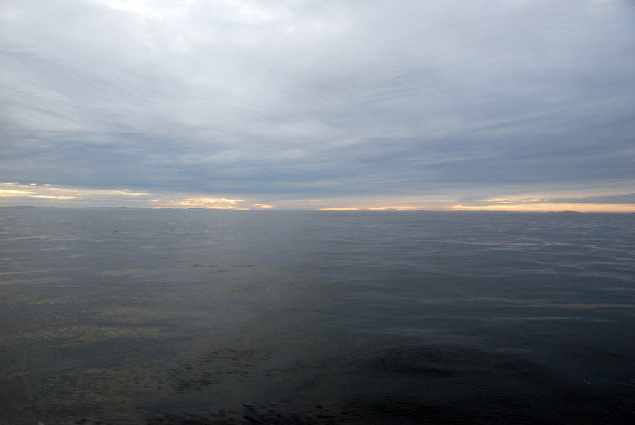 The immensity of the Pacific Ocean stretching away to the Southern Ocean and Antarctica from the Foveaux Strait.
