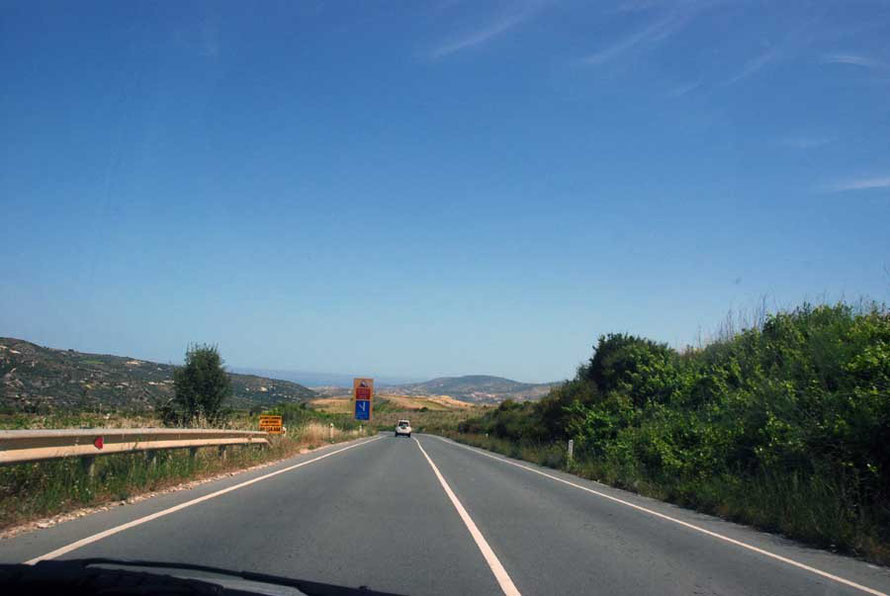 Bumpy road ahead: the descent from Pafos to Polis