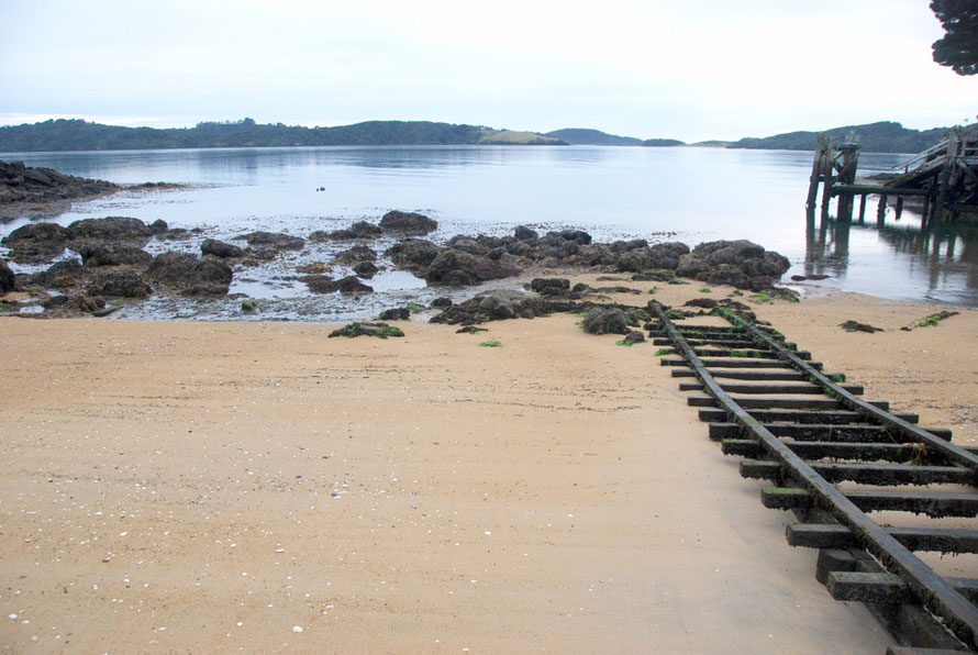 Post Office Beach on Ulva Island looking out to Ringaringa Point and Native Island.