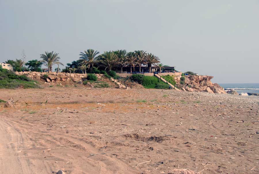 Akamas in June: the cafe at Cape Lara.