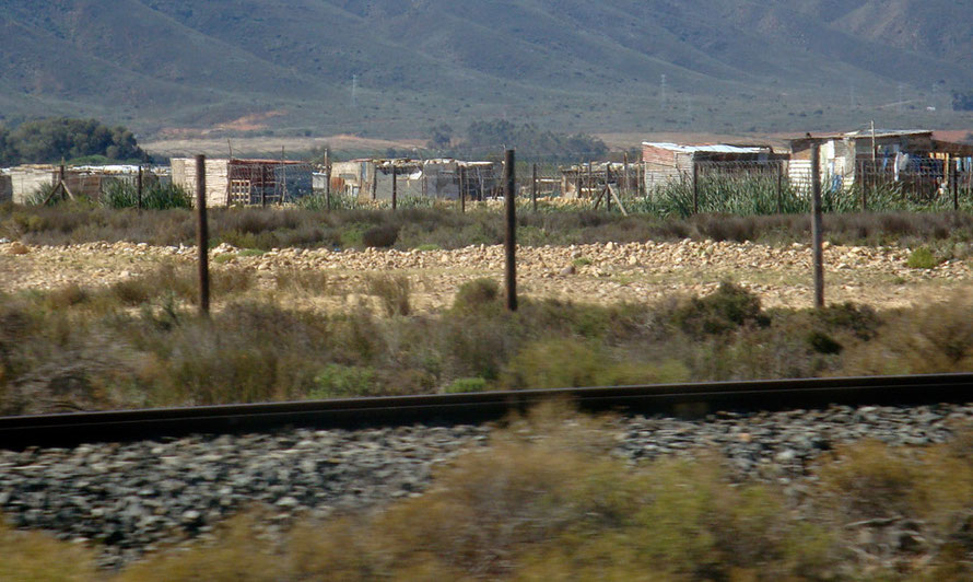 Wrong side of the tracks: deolate shacks between Worcester and Robinson