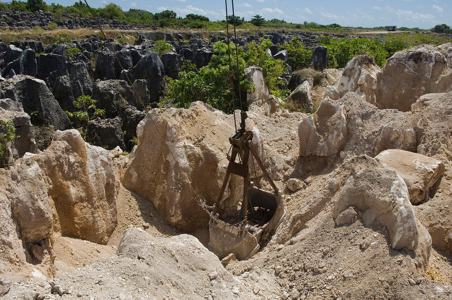 "The site of secondary mining of Phosphate rock in Nauru, 2007. (Photo- Lorrie Graham/AusAID  WikiComm