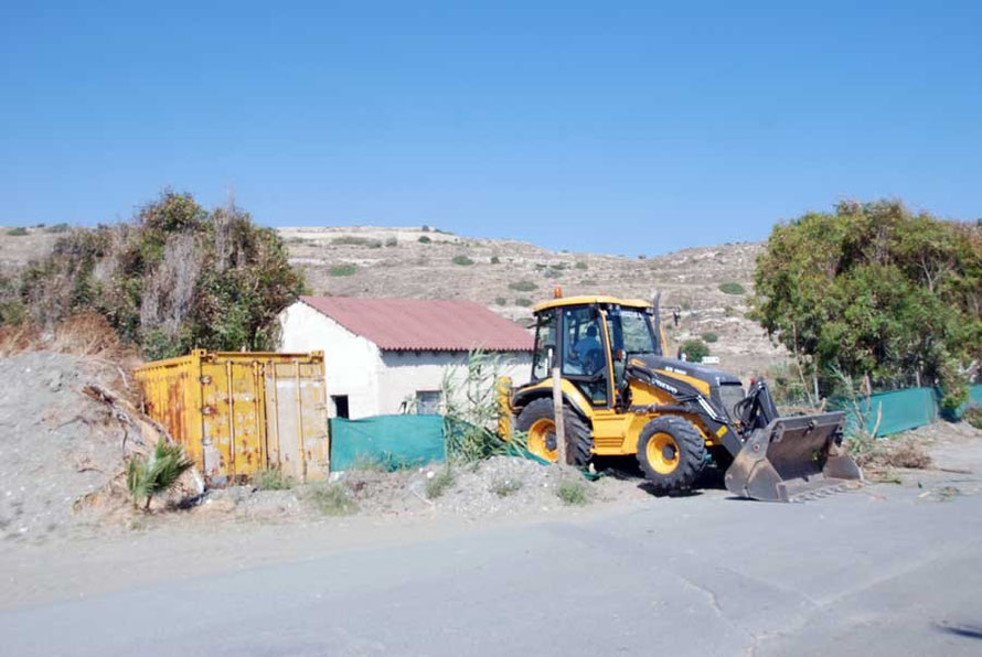 Making way for the modern world? Digger and smallholder's shack, Kourion beach