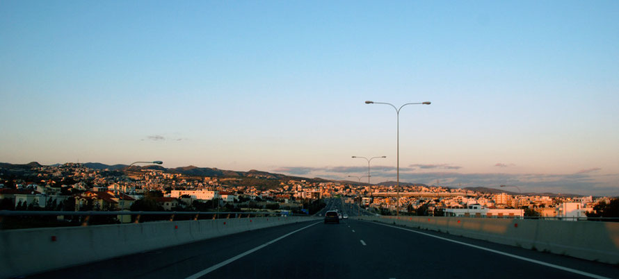 The ever expading suburbs of Limassol in evening light.