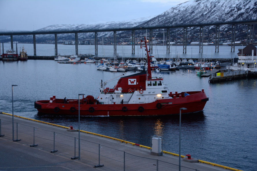 Tugboat Lupus in Tromso Harbour. 