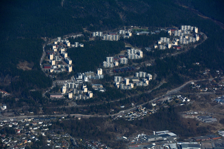 Romsås development on the northern edge of Oslo. The borough has one of the highest immigrant populations in Norway with 35% of the population from over one hundred countries.