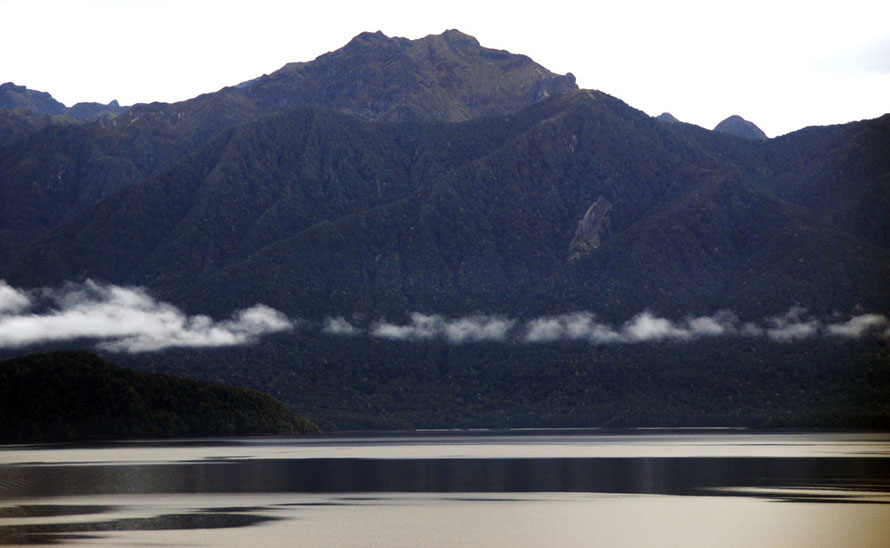 More Cathedral Peaks andthe Kepler Mountains at Manapouri.
