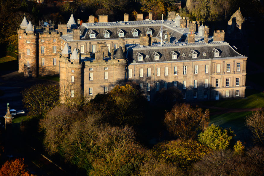 Hollyrood Palace from Salisbury Crags. 