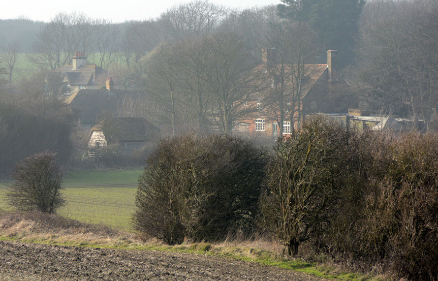 Wanstone Farm in the cold misty air of January day, St Magarets-at-Cliffe.