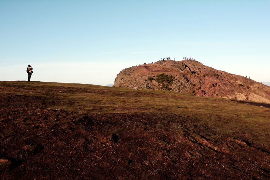 People watching people watching people, Arthur's Seat, Edinburgh.