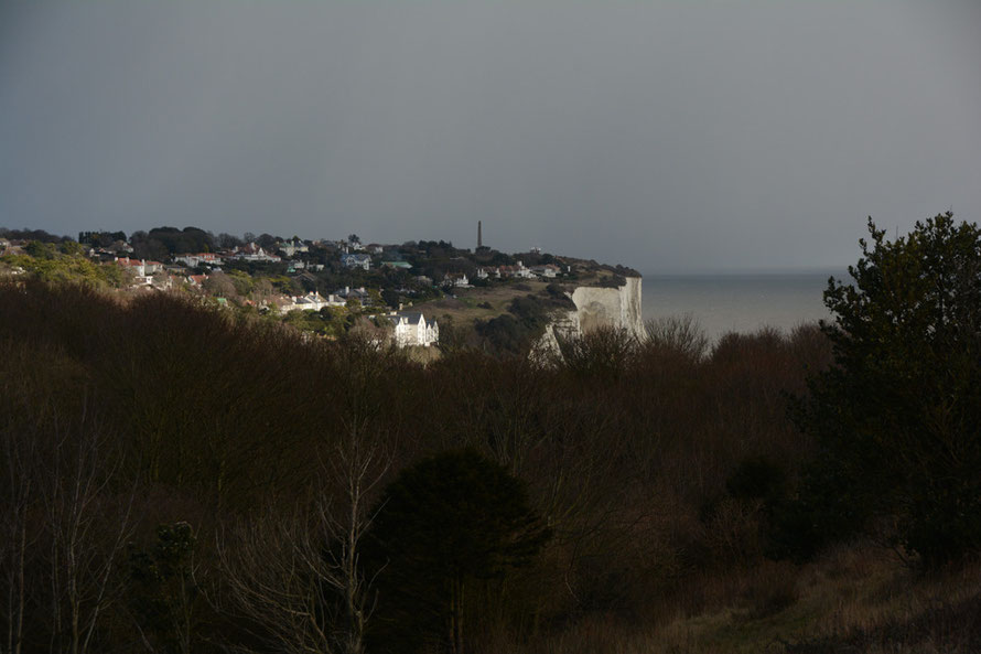 The approaching squall over St Margarets at Cliffe - you can see where it gets its name from in this photo. Note the Dover Patrol monument twinned with the one at Cap Blanc Nez and Fort Hamilton, New York harbour.