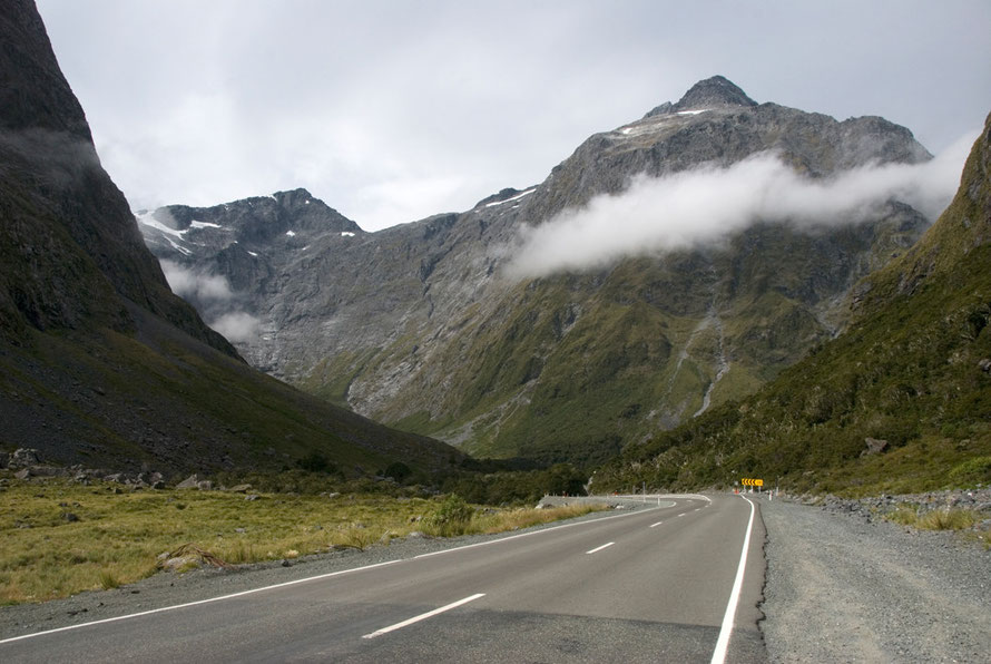 Mt Christina (2,474m) from the Hollyford valley on the Milford Road.