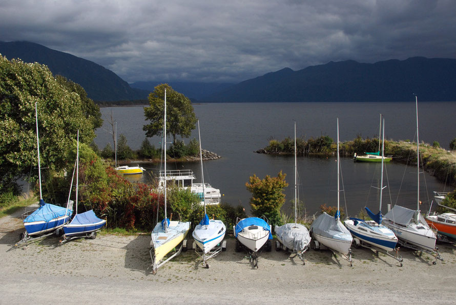 Moana Lake with the clouds pressing in from the south-west