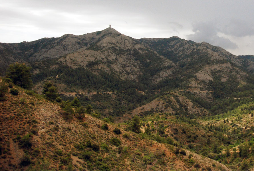 Mount Kionia (1420m) at the eastern end of the Troodos Massif, May 2012