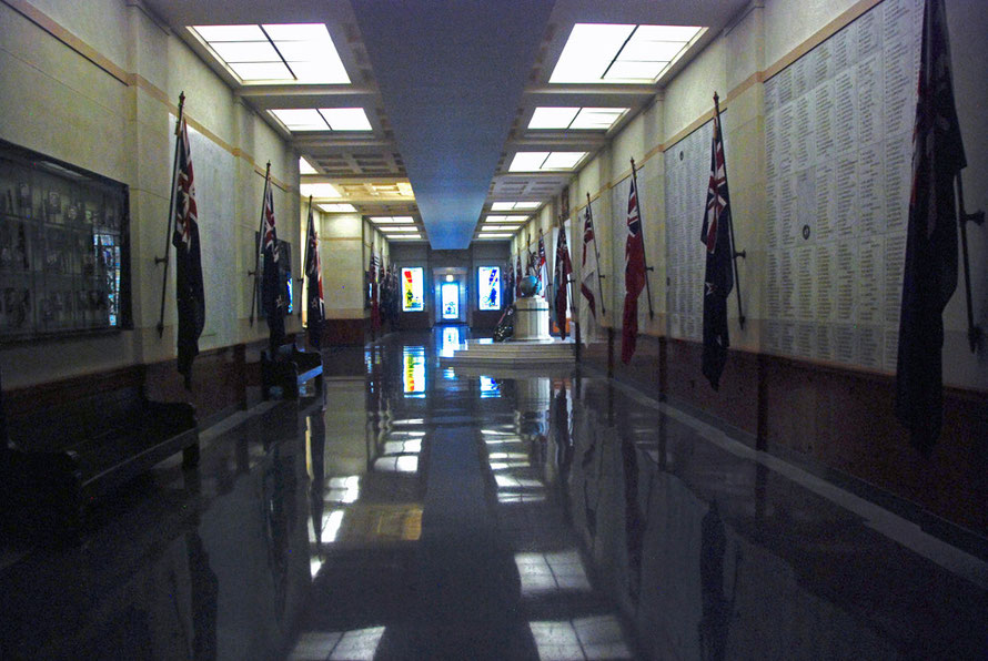 One of the two Halls of Memory on the top floor of the Auckland War Memorial Museum.