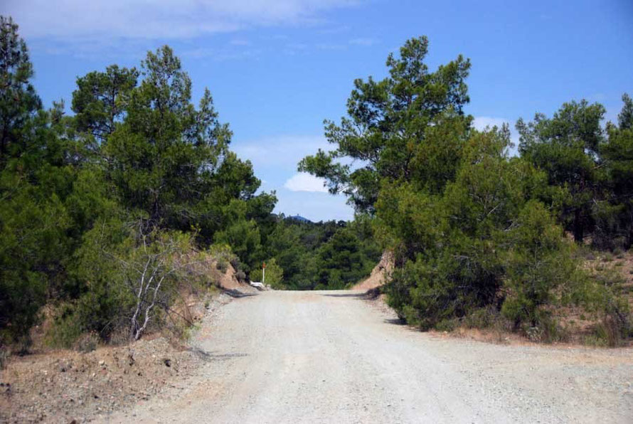 Graded dirt road to Lythrodontas
