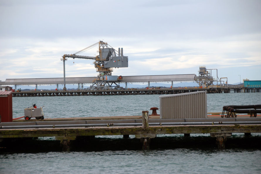 Alumina unlaoding gear, Tiwai Point aluminium smelter, Bluff NZ.