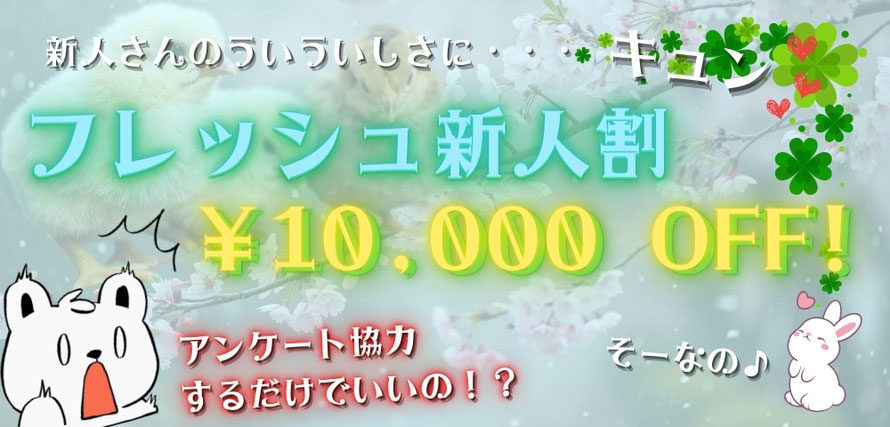 フレッシュ新人割 10,000円割引！新人さんのういういしさに、、、キュン！アンケートに協力で利用可能！/札幌 女性用風俗 女風 雨はしずかに