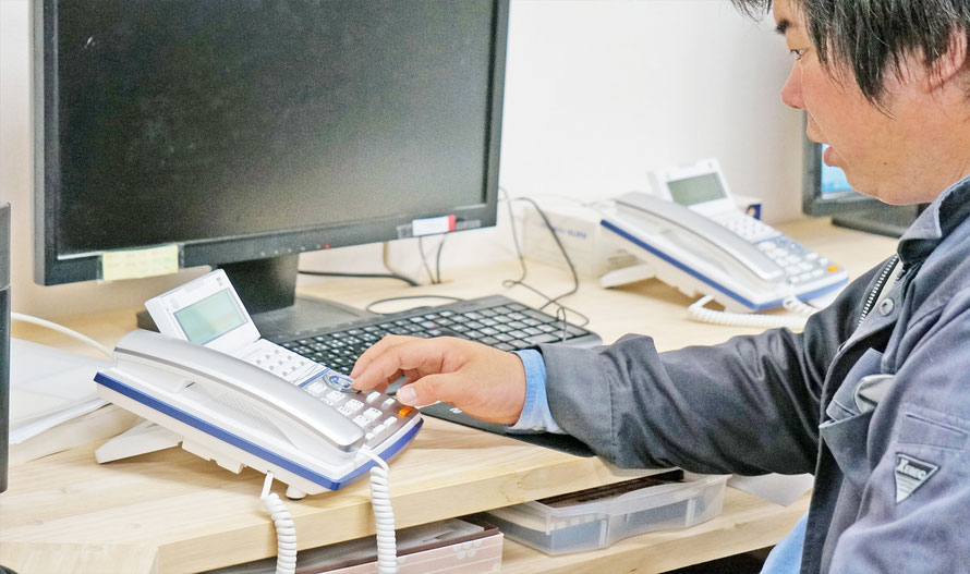 ビジネスホン電話機の工事の紹介ページの画像です。