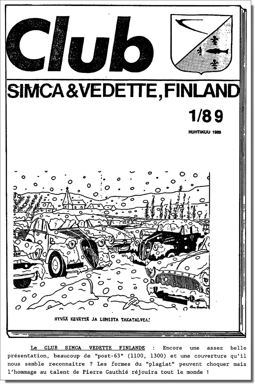 Bulletin Club Simca Finlande  1989