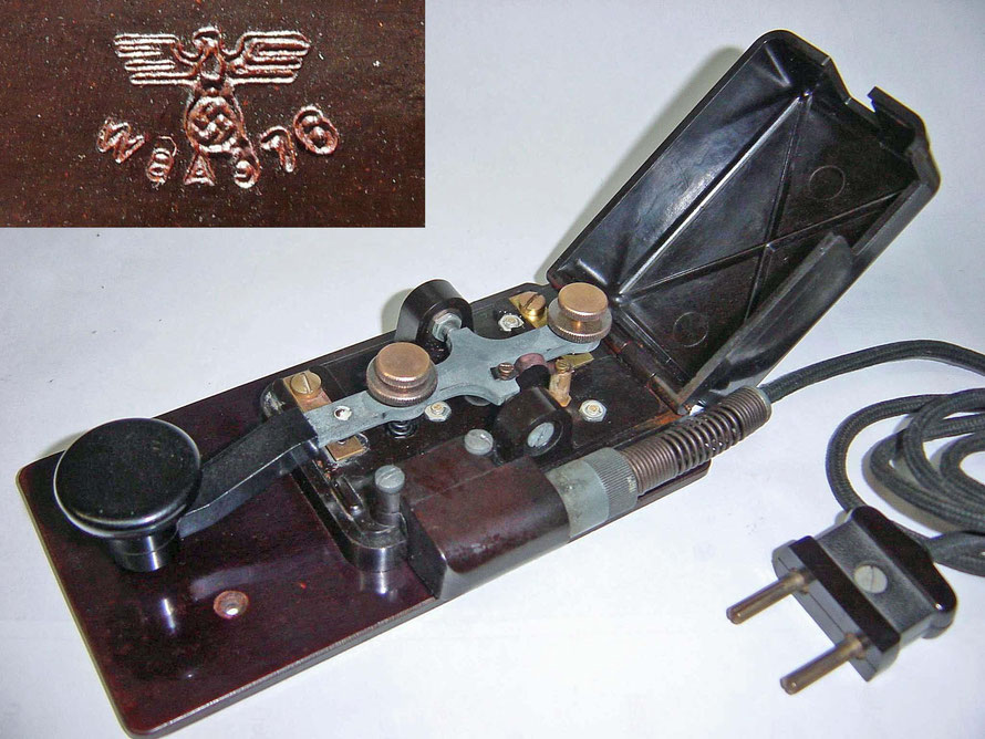 Morse Key. WW II. With Eagle over Swastika