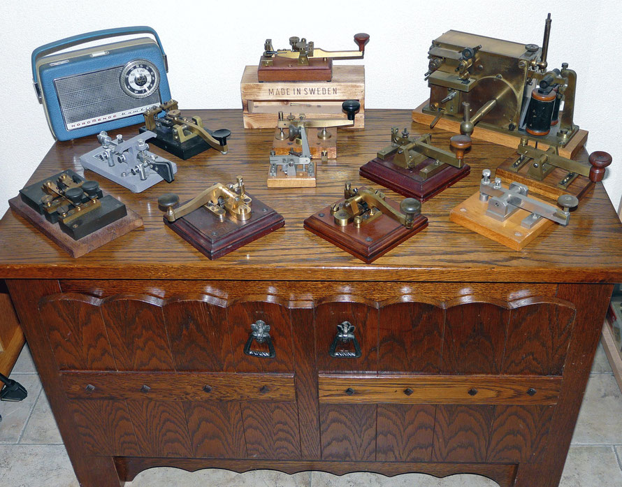 Morse key collection.