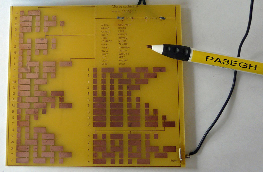 Morse code pen writer.