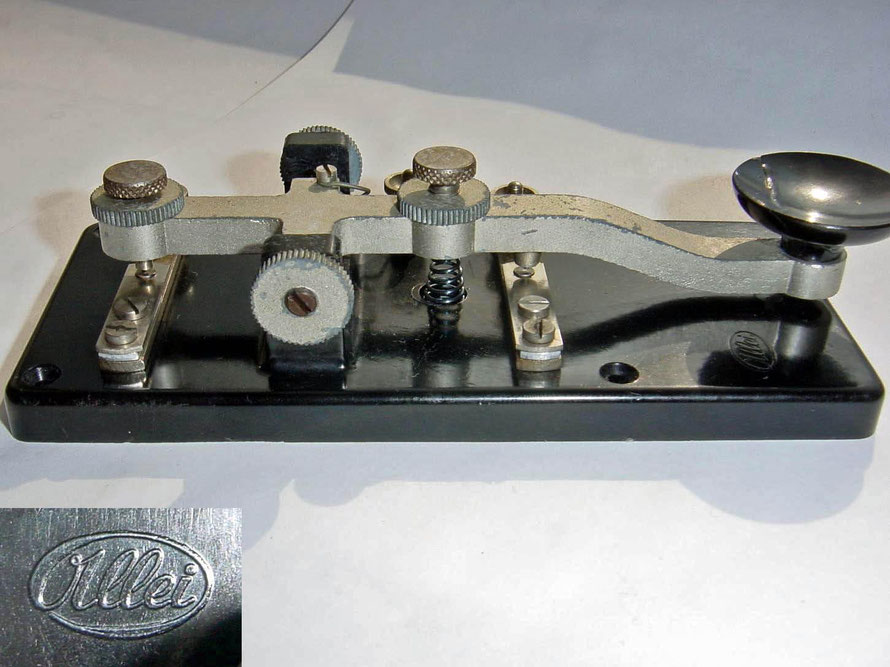 German - Morse Key Marked Allei. Made by Alfred Lindner, Leipzig