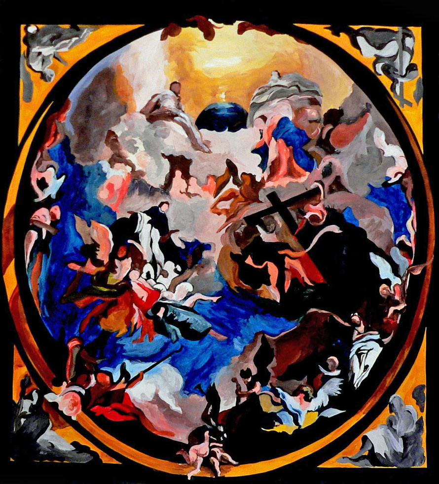 Gloire de Dominique 3 - Acrylique sur papier - 70 x 70