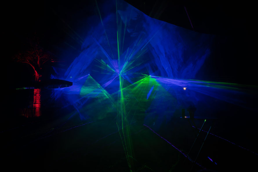 Freiluft Lasershow