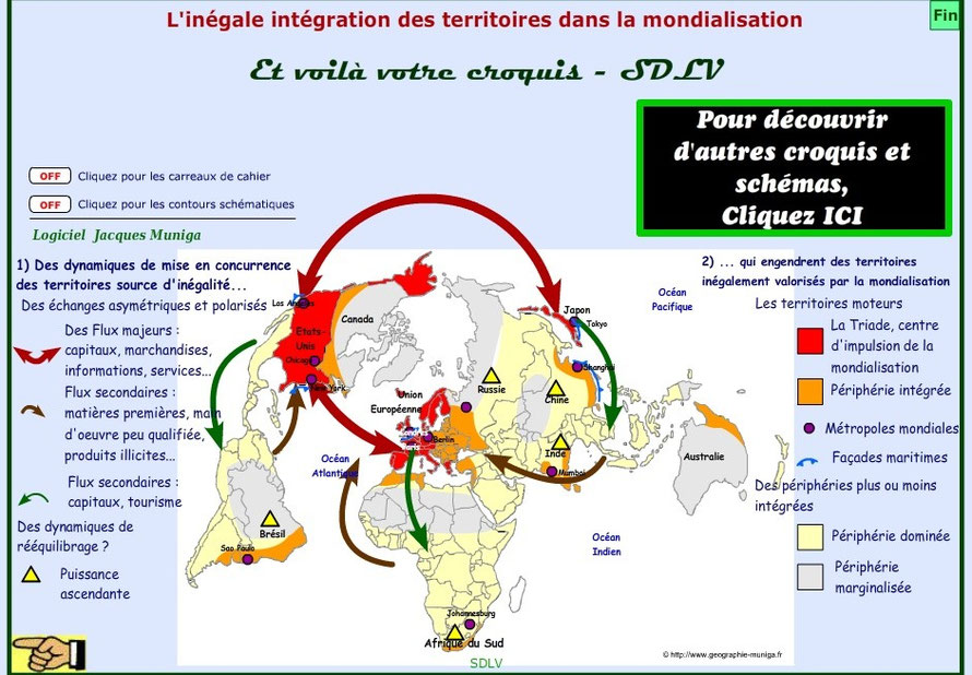 Des territoires inégalement intégrés à la mondialisation - Classes de M