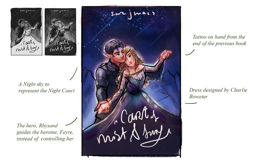 Acomaf book cover illustration by Sachiia Draws