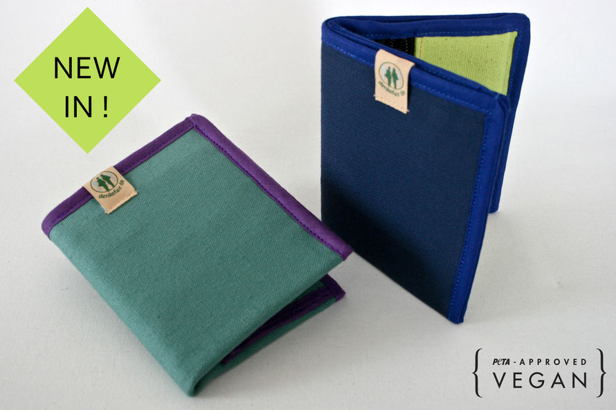 vegan wallet mint blue