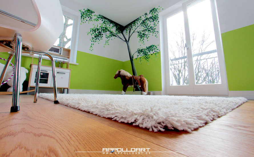 baum im Kinderzimmer Natur über die decke Traumdesign Traumideen