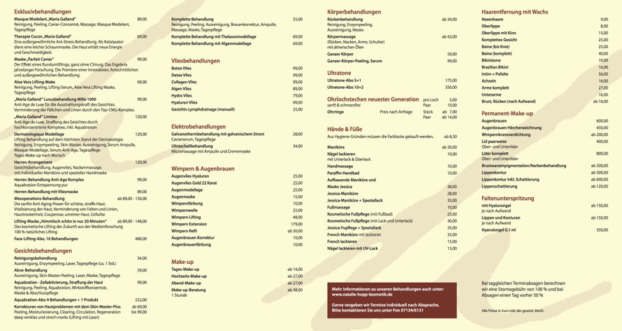 Preisliste - Hausbesuche im Raum Heilbronn, Neckarsulm, Leingarten ...