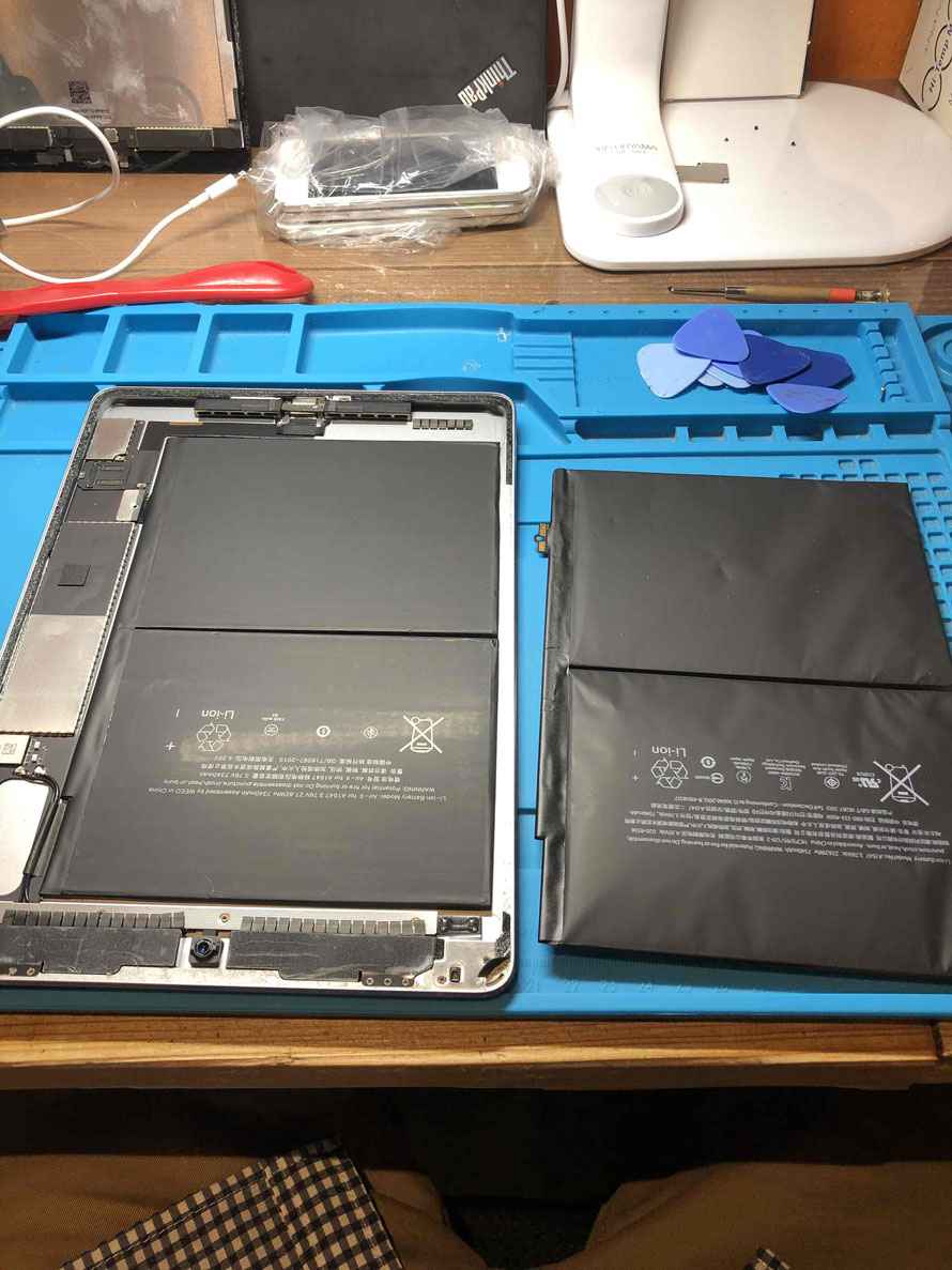 広島のiPhone修理店・ミスターアイフィクスでは、iPadAir2のバッテリー交換をどこよりもお安く提供させていただいています。