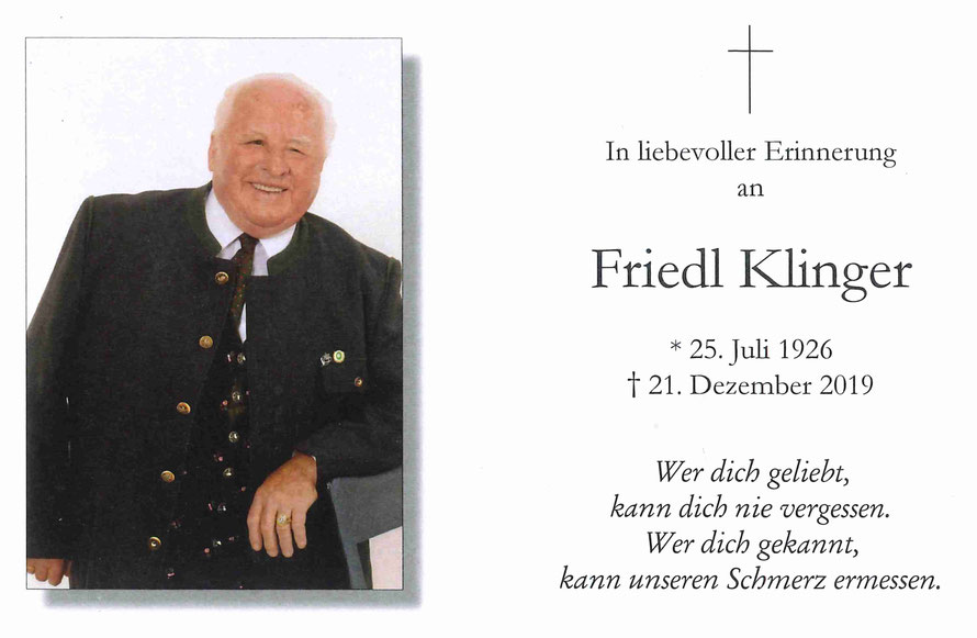 Friedrich (Friedl) KLINGER