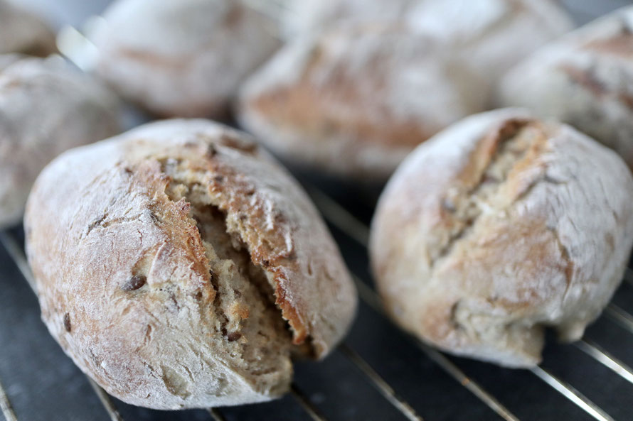 Haferflocken Sonntagsbrötchen