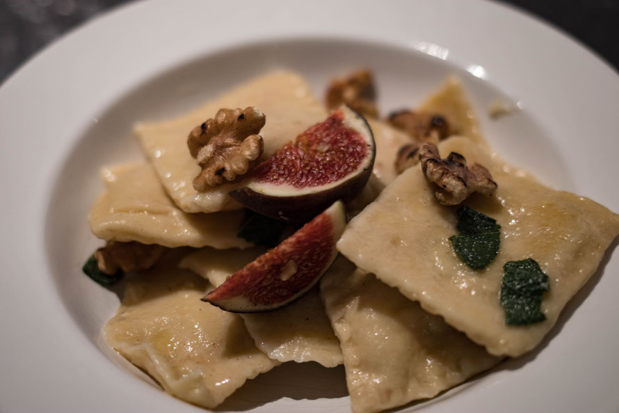 Feigen Ziegenkäse Ravioli