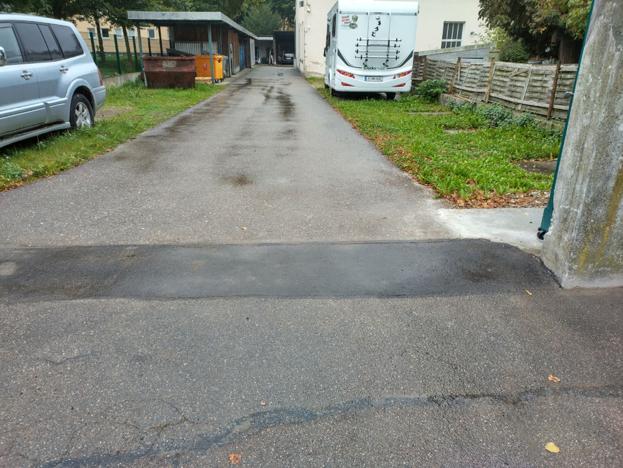 Asphalt Hof Einfahrt