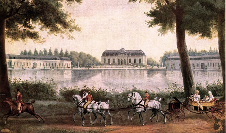 Wandgemälde von Schloss Benrath (Ausschnitt) / Maler: Antoine Charles Horace Vernet 1806
