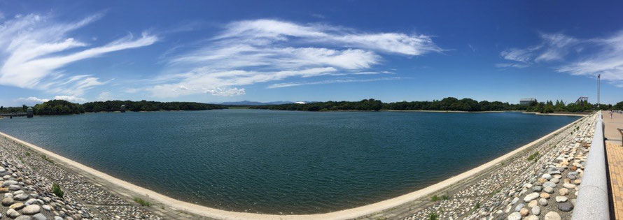 Lake Tama (Panorama view) Tokyo Higashiyamato TAMA Tourism Promotion - Visit Tama　多摩湖　東京都東大和市　多摩観光振興会