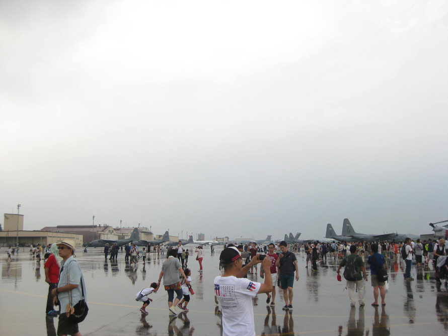 Aircraft display area at Yokota Air Base during Japanese-American Yokota Friendship Festival event Tokyo Fussa international culcural exchange event TAMA Tourism Promotion - Visit Tama　航空機展示　米軍横田基地　日米横田友好祭　東京都福生市　国際交流　イベント　多摩観光振興会