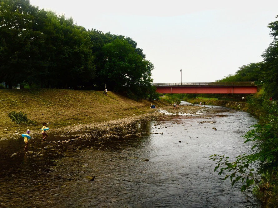   BBQ spot along Yanase River Kiyose Kaneyama Park Tokyo Kisyose　バーベキュー　清瀬金山緑地公園　東京都清瀬市